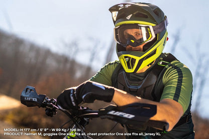 MTB DEFCON TWO HELMET BLACK AND NEON YELLOW
